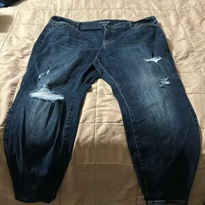 Maurice’s stretch mid rise distressed skinny jeans